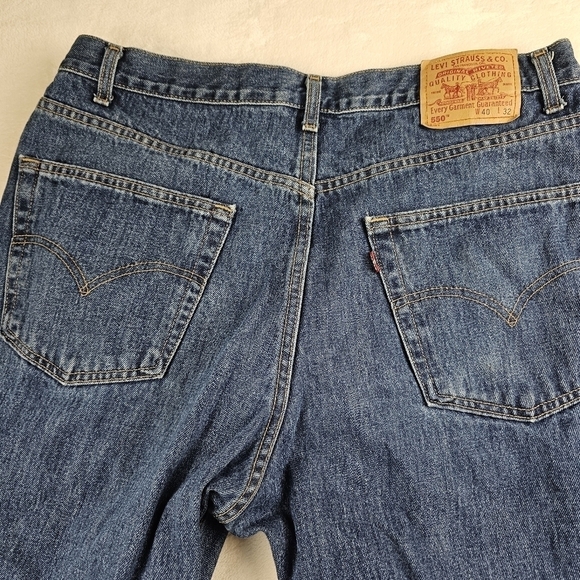 Levi’s 550 Jeans W40 L32 Relaxed Fit denim blue medium wash vintage retro - Picture 8 of 9